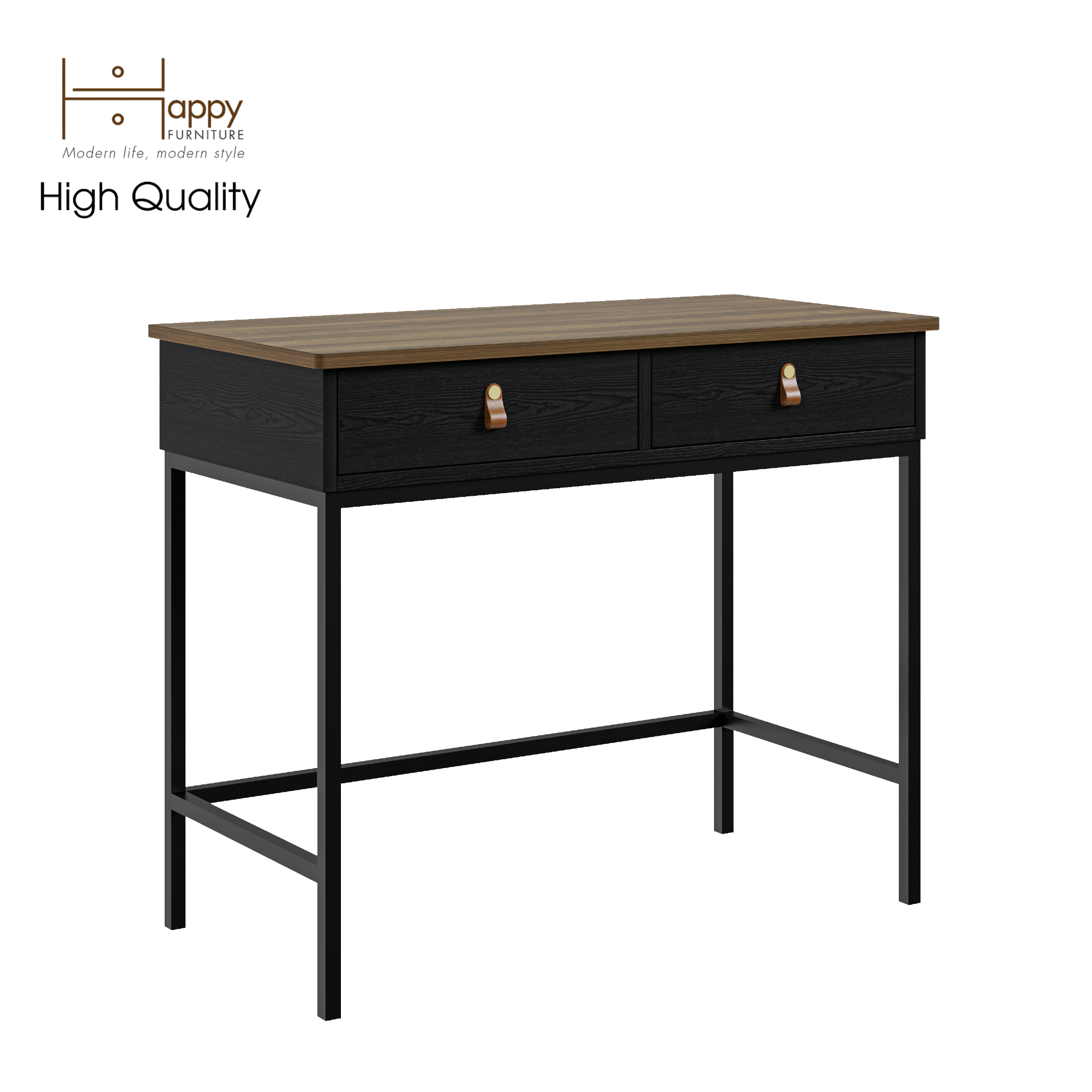 [Happy Home Furniture] NOMIA , Bàn trang điểm - chân sắt , 90cm x 45cm x 75cm ( DxRxC), BAN_039