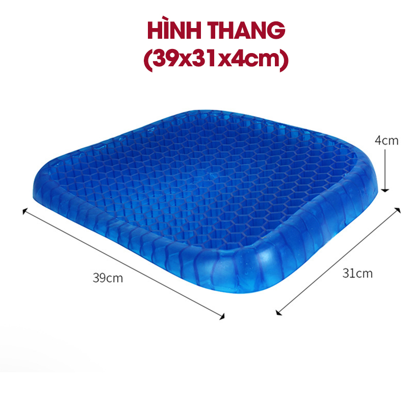 Đệm Lót Ghế Tổ Ong Silicone Gel - Hình Thang