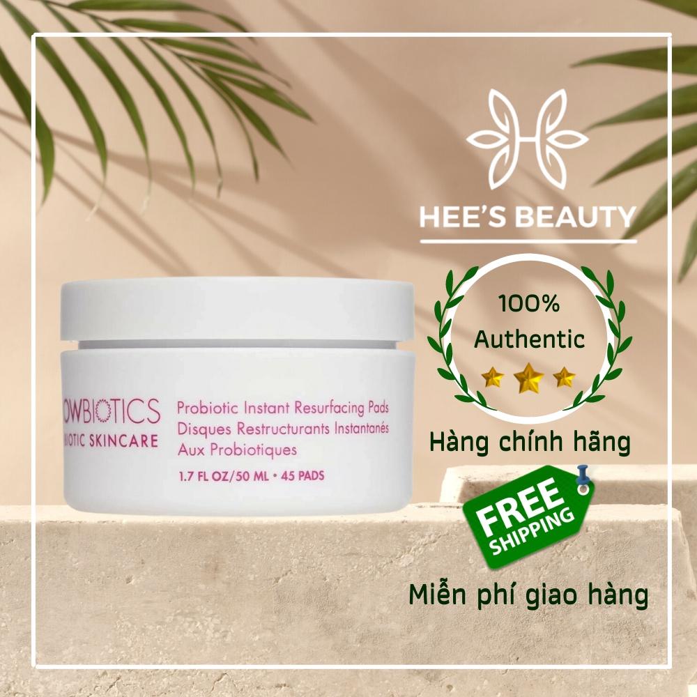 Pads Làm sạch tẩy da chết, toner sinh học GLOWBIOTICS Probiotic Instant Resurfacing Pads - 45 miếng GLOWBIOTICS