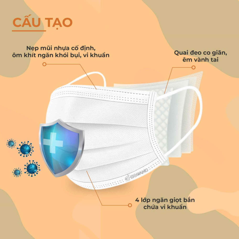 Combo 2 khẩu trang y tế Duy Ngọc màu ngẫu nhiên