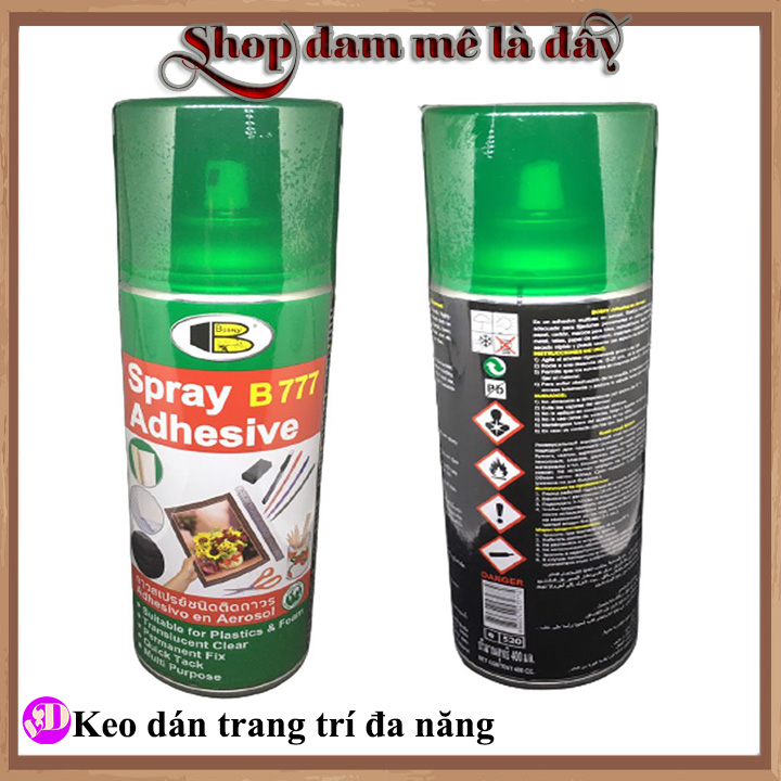 Keo Xịt Dán Tường, Keo Dán Mút Xốp, Cách Âm Cách Nhiệt, Keo Spray Adhensive- Bosny B777- 400cc  Siêu Tiện Dụng, Tiết Kiệm Thời Gian- Keo Dán Đa năng