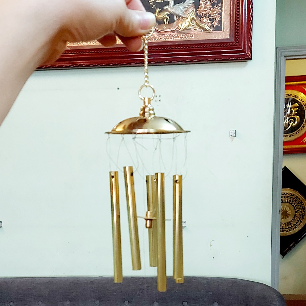Chuông gió phong thủy 6 ống 1 tầng