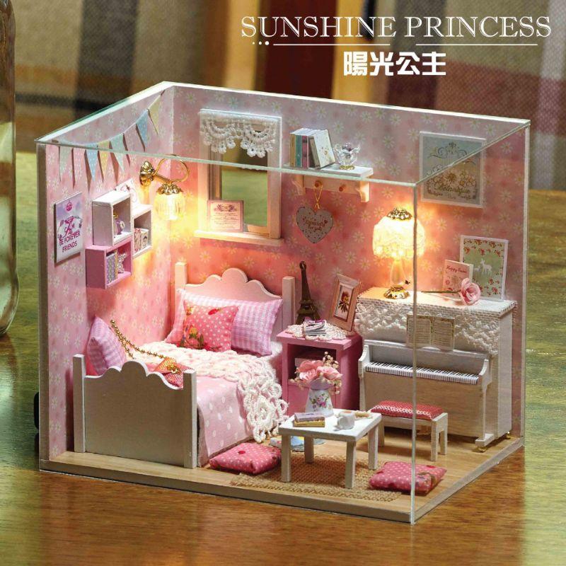 Bộ kit tự lắp ráp nhà búp bê có đèn ngủ