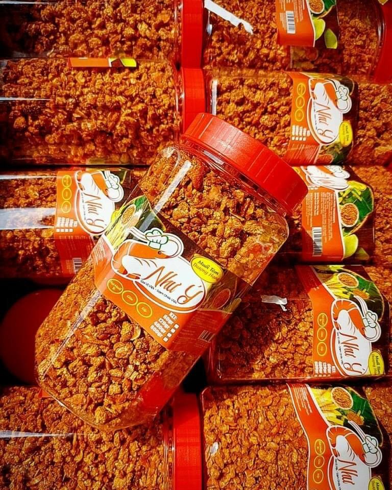 ( Sỉ 4 hộp) Muối Tôm Như Ý hủ 400gr !!! Hương vị thơm ngon, cay cay