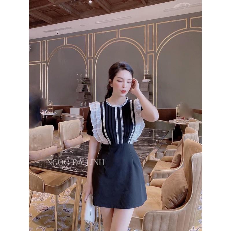 ĐẦM SUÔNG PHỐI REN VIỀN BÈO