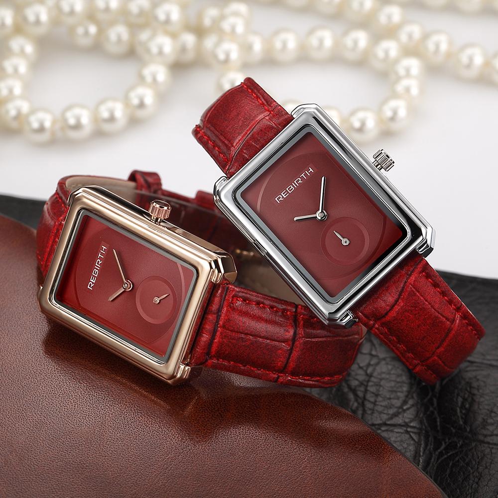 Đồng hồ da thời trang Vòng tay vuông REBIRTH Nữ hàng hiệu