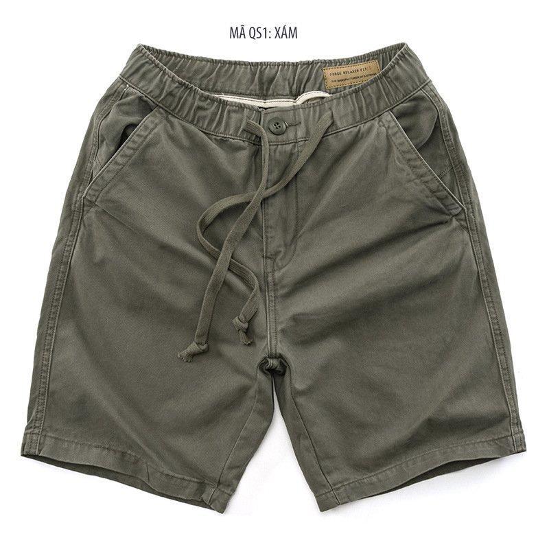 Quần short nam quần ngắn nam kaki có dây kéo phong cách trẻ trung, 4 màu đễ mặc