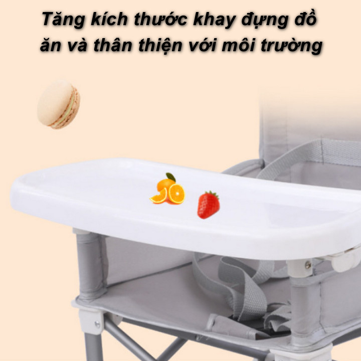 Ghế ăn gấp Hikaru Baby hợp kim nhôm cho trẻ em - Home and Garden