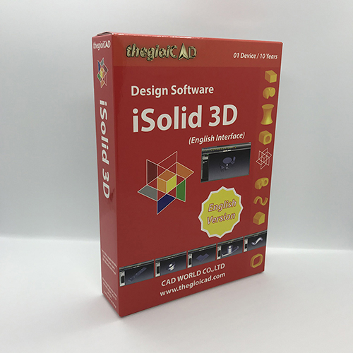 Phần mềm thiết kế iSolid 3D phiên bản tiêu chuẩn – Giao diện tiếng Anh