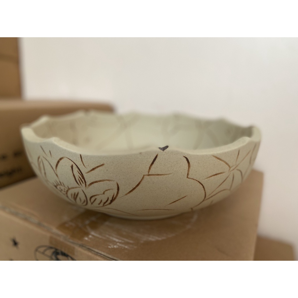 Chậu sứ Mỹ thuật - Lavabo đặt bàn Mỹ thuật - chậu rửa mặt cổ điển