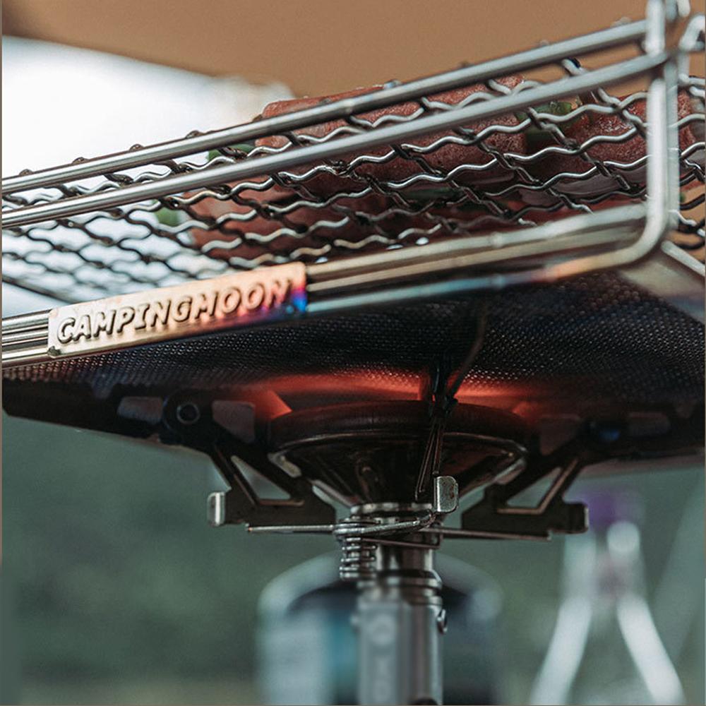 CAMPINGMOON Portable StoveTop Grill Net Mini Foldable Furnace Grill Rack Barbecue Toast Baking Holder Heating Bracket