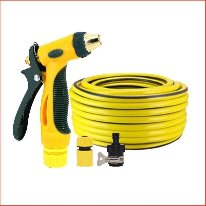 Bộ dây vòi xịt nước rửa xe,tưới cây tăng áp 3 lần 3-5m(cút nhựa nối 713-1) 206317