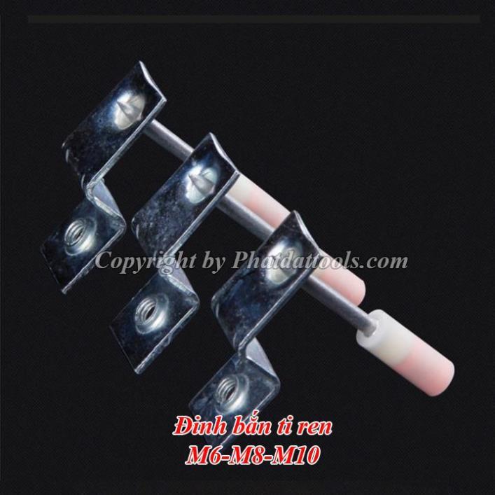 Tắc kê nổ treo ti M6-M8-M10 cho máy bắn ti trần-Hộp 100 cái-Hàng cao cấp không xịt