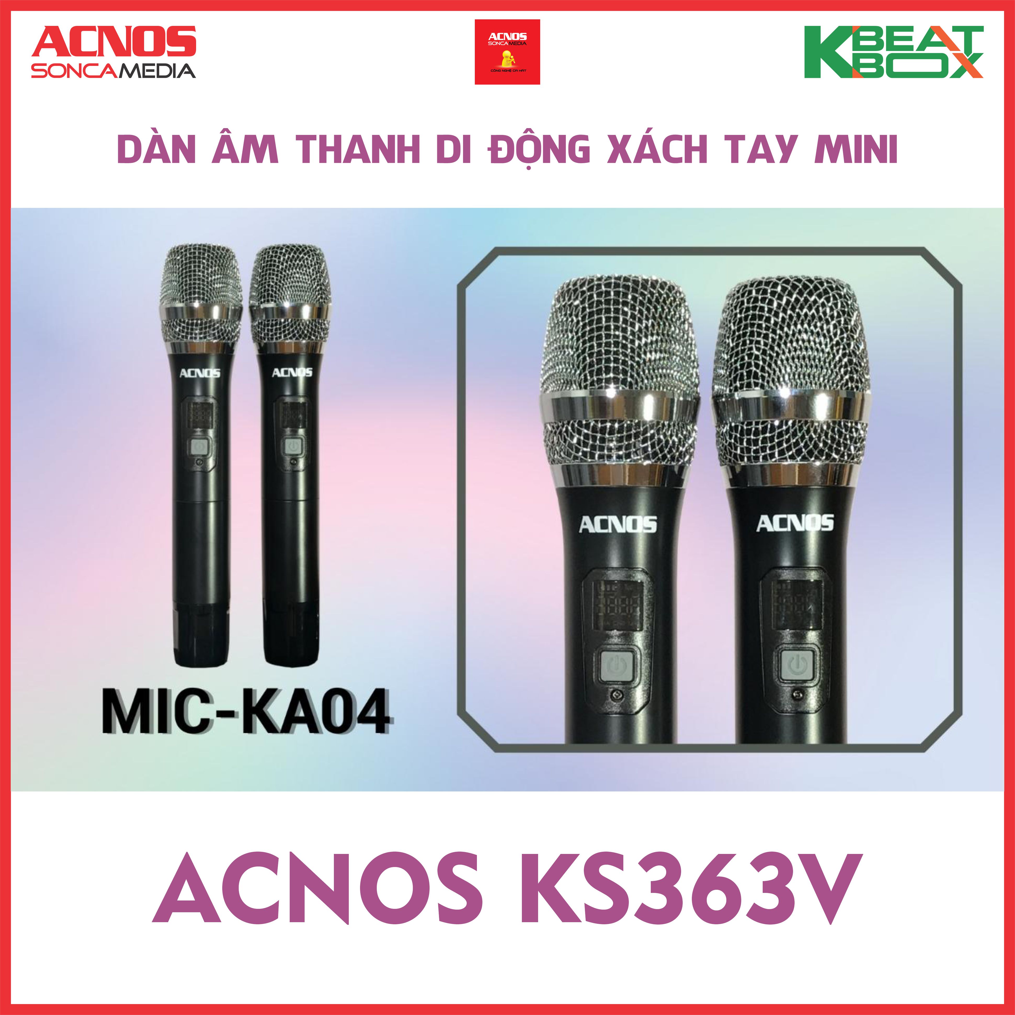 Dàn âm thanh di động xách tay mini ACNOS KS363V