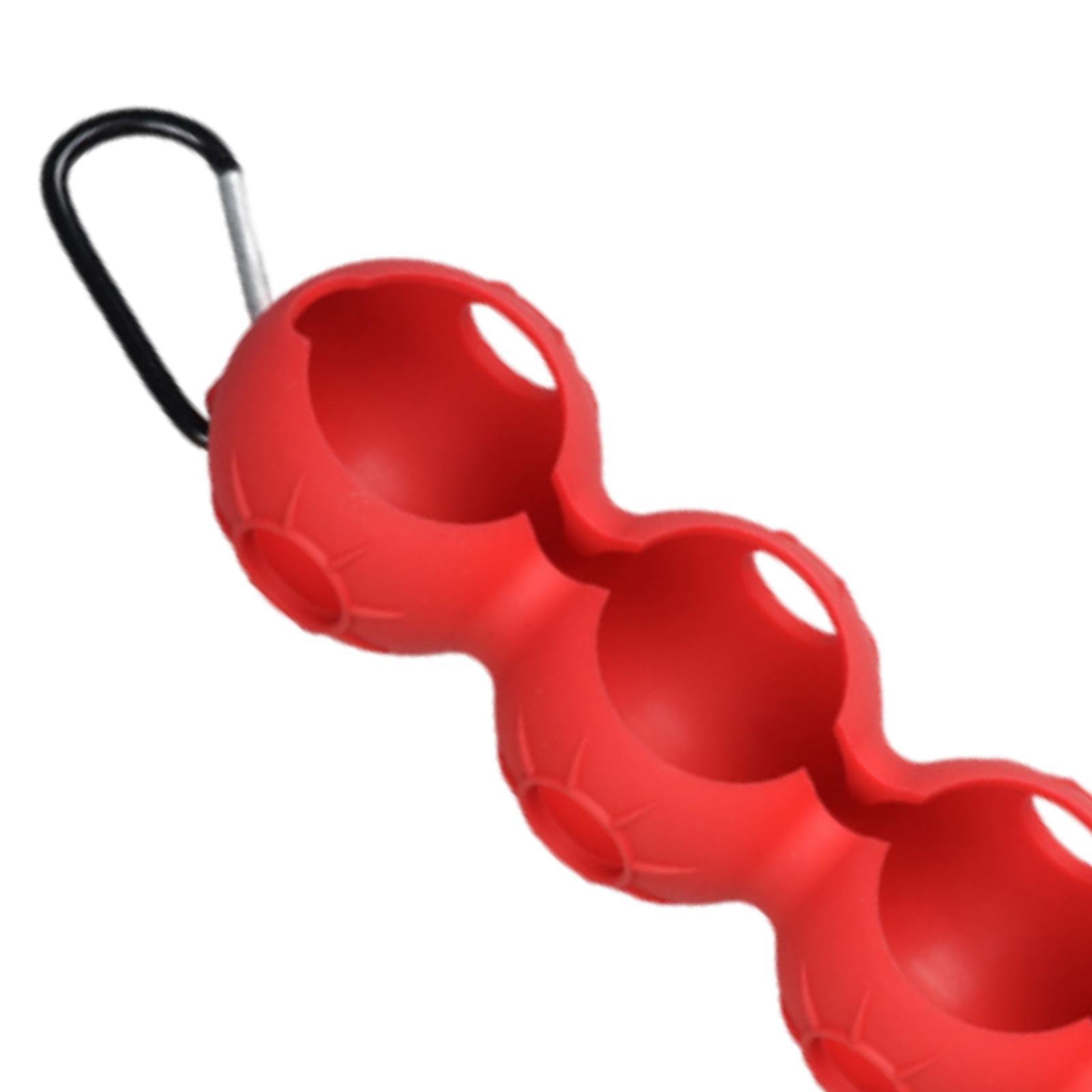 Golf Ball Holder Bag Waist Belt Bag Case with Carabiner Clip Easy to Carry Silicone Waterproof Carry Bag Holds 5 Golf Balls for Training Aid