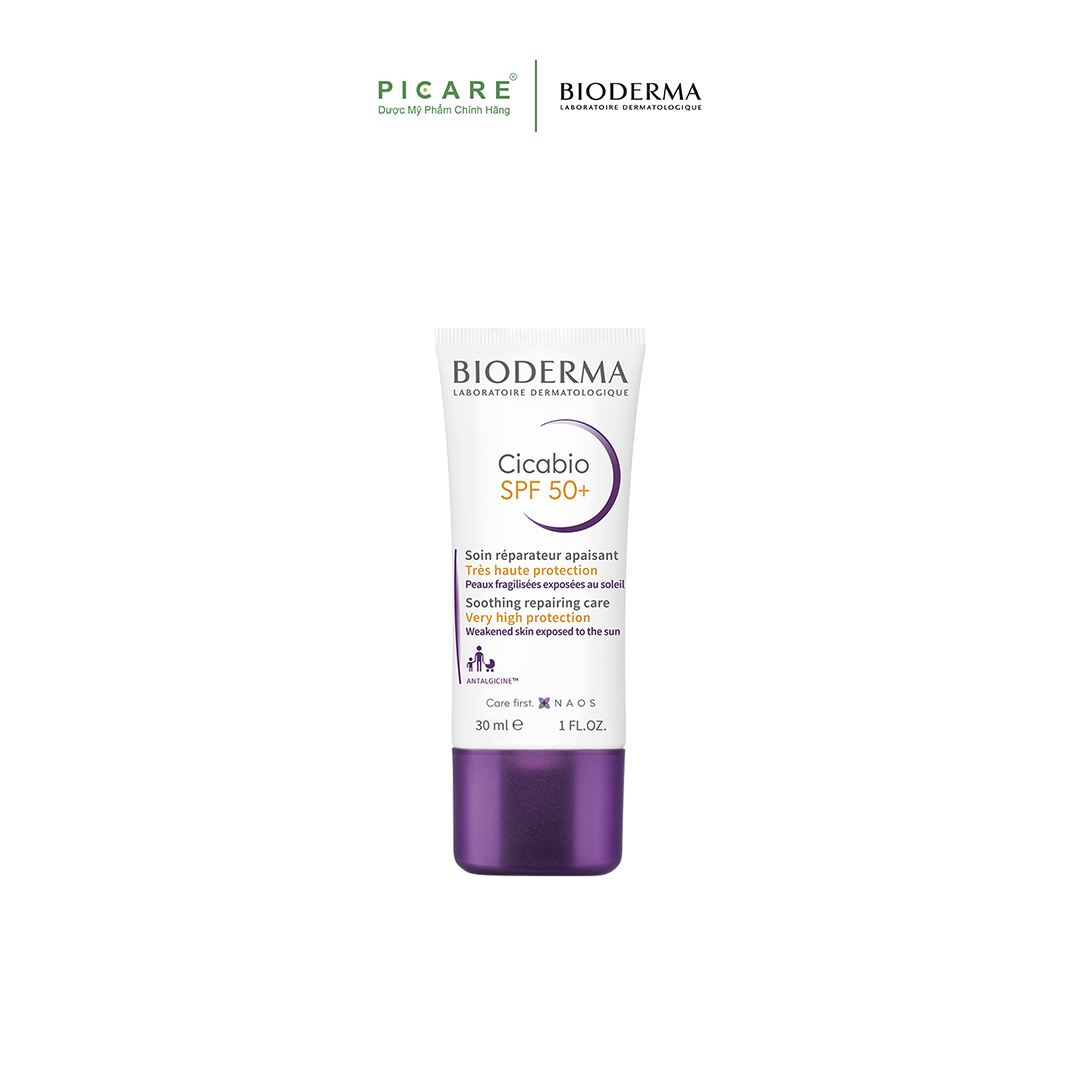 Kem Chống Nắng Phục Hồi Da Tổn Thương Và Hạn Chế Tăng Sắc Tố Sau Viêm Bioderma Cicabio Creme Spf50+ 30ml