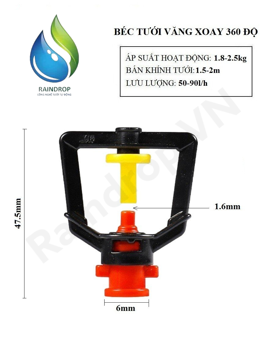 Combo 5 Bộ phun sương mù bộ dây treo đầy đủ
