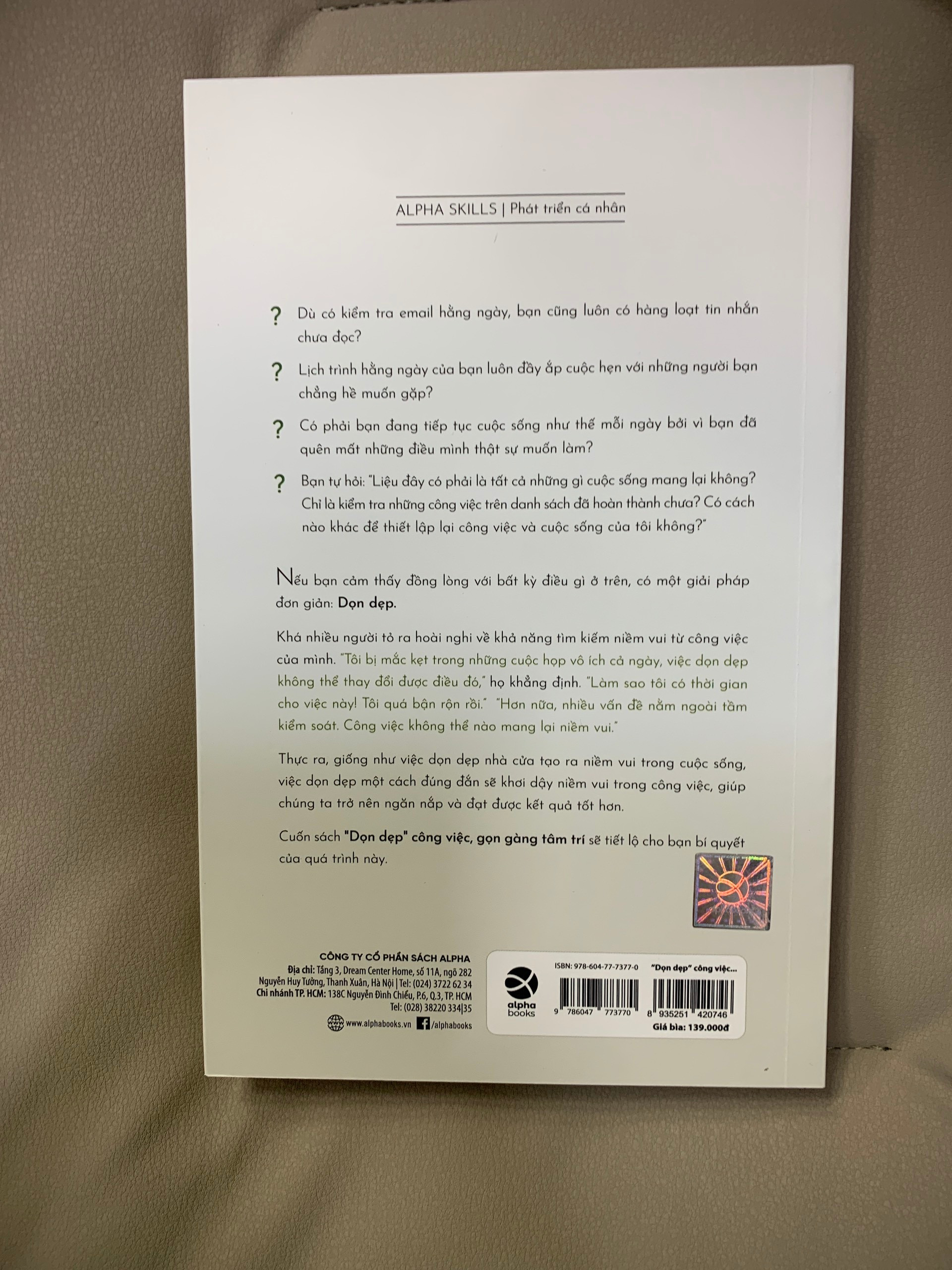 "Dọn Dẹp" Công Việc, Gọn Gàng Tâm Trí - Marie Kondo, Scott Sonenshein - Trịnh Trung dịch -