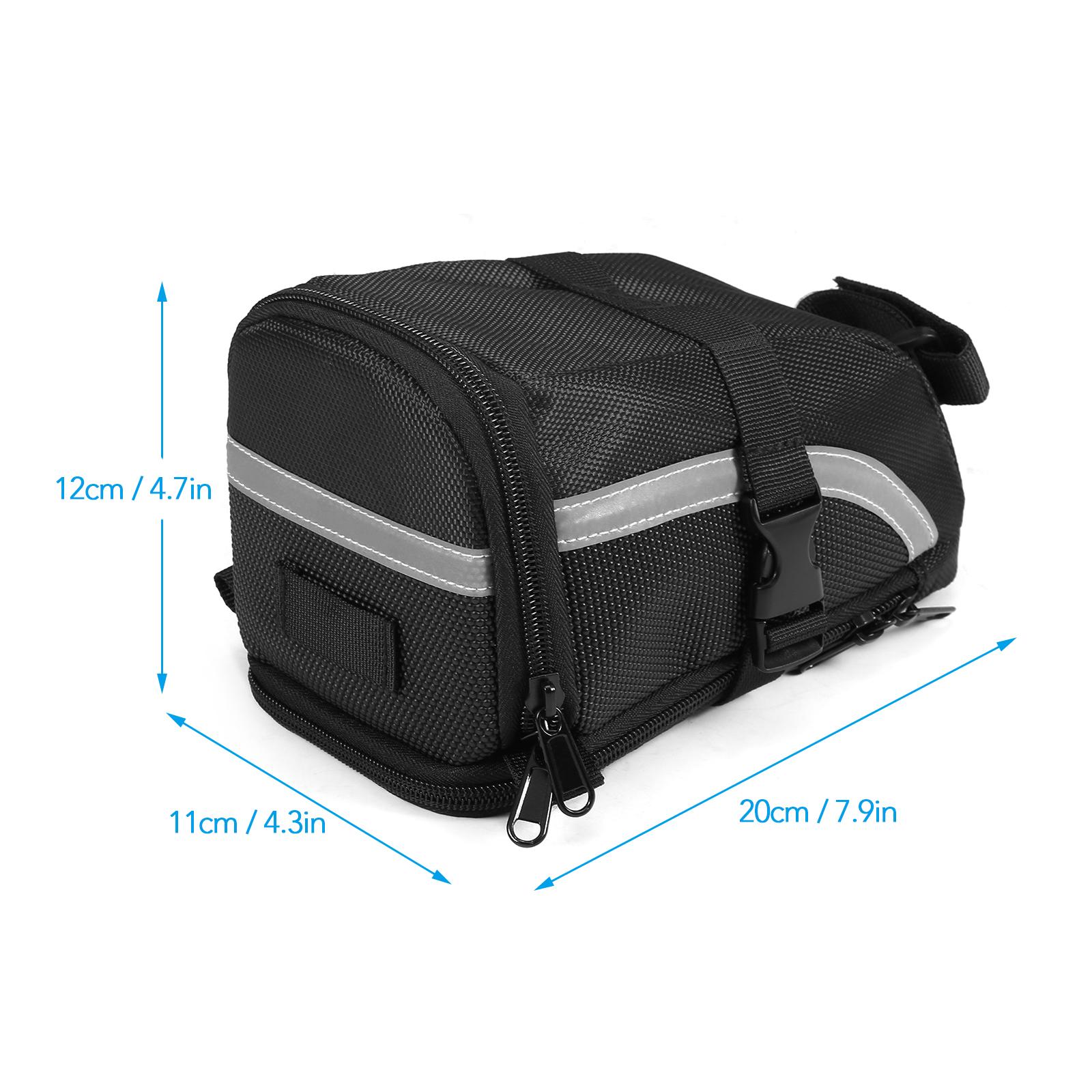 Túi yên xe đạp được làm bằng vải nylon chống thấm nước, có độ bền cao,dức chứa lớn, kích thước có thể mở rộng