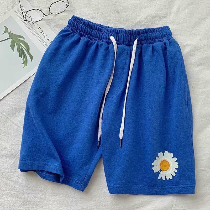 Quần thun nam nỉ in hình bông cúc siêu dễ thương chất cotton 4 chiều co giãn