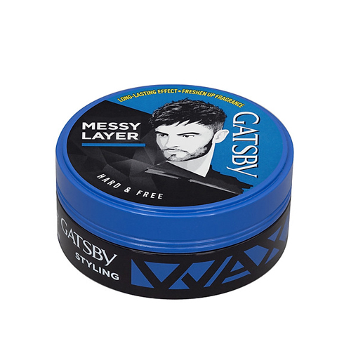 Wax Tạo Kiểu Tóc  Messy Layer Phong Cách Lãng Tử Hard &amp; Free + Tặng Reuzel Grooming Tonic - Chính hãng - GATSBY STYLING WAX 75G