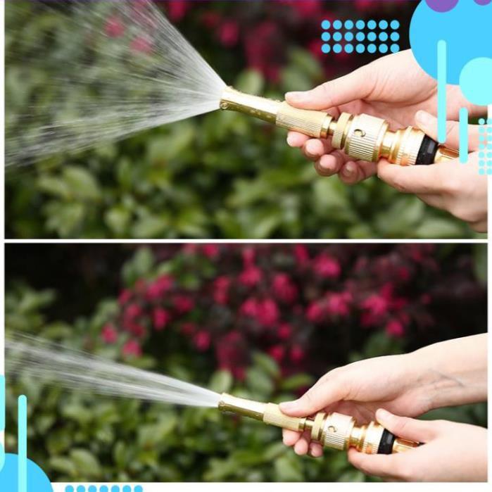 Bộ dây vòi xịt ️bơm nước phun sương️ , tăng áp 3 lần, loại 15m 206236 đầu đồng,đai,nối vàng+ mở chai