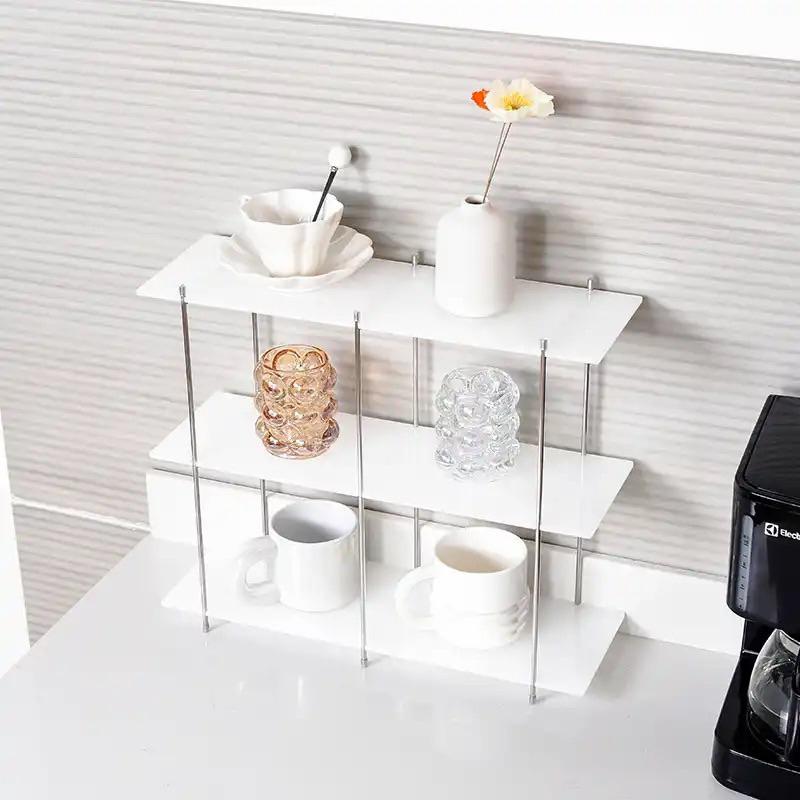 Kệ Mica Đựng Đồ Trang Điểm Để Bàn, Nước Hoa Phòng Tắm, Sang Trọng