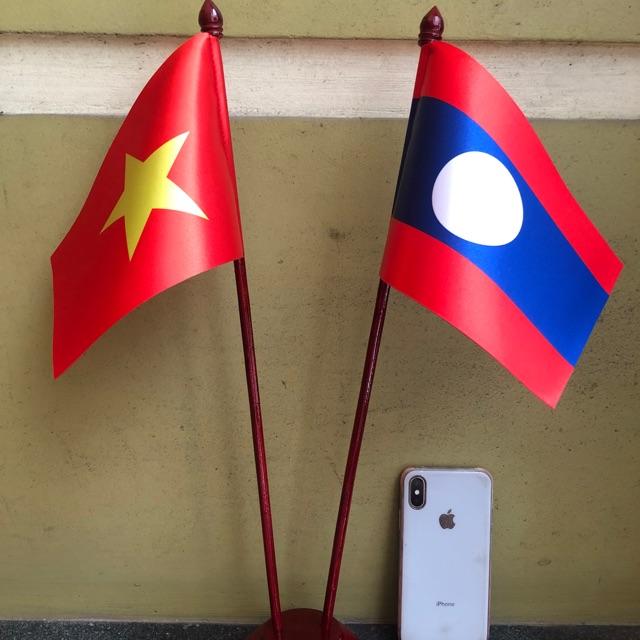 Cờ để bàn việt Nam - Lào