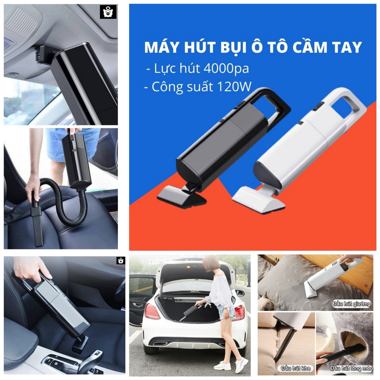 Máy hút bụi cầm tay không dây mini AIKESI bản nâng cấp siêu khỏe lực hút cực mạnh hàng cao câp mẫu mới cho ô tô nhà cửa sạch sẽ
