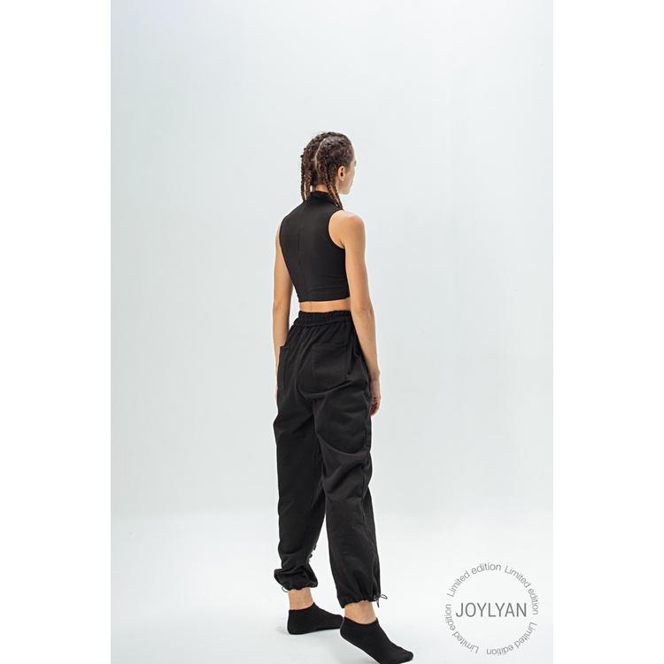 JOYLYAN - Áo Joyce Croptop Nữ Sát Nách Màu Đen Trơn Quyến Rũ Phiên Bản Giới Hạn