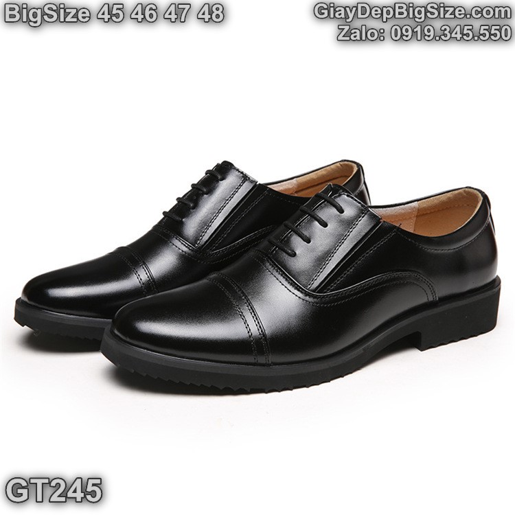 Giày da công sở, giày tây cỡ lớn 45 46 47 48 cho nam cao to chân ú bè. Big size leather shoes for wide feet