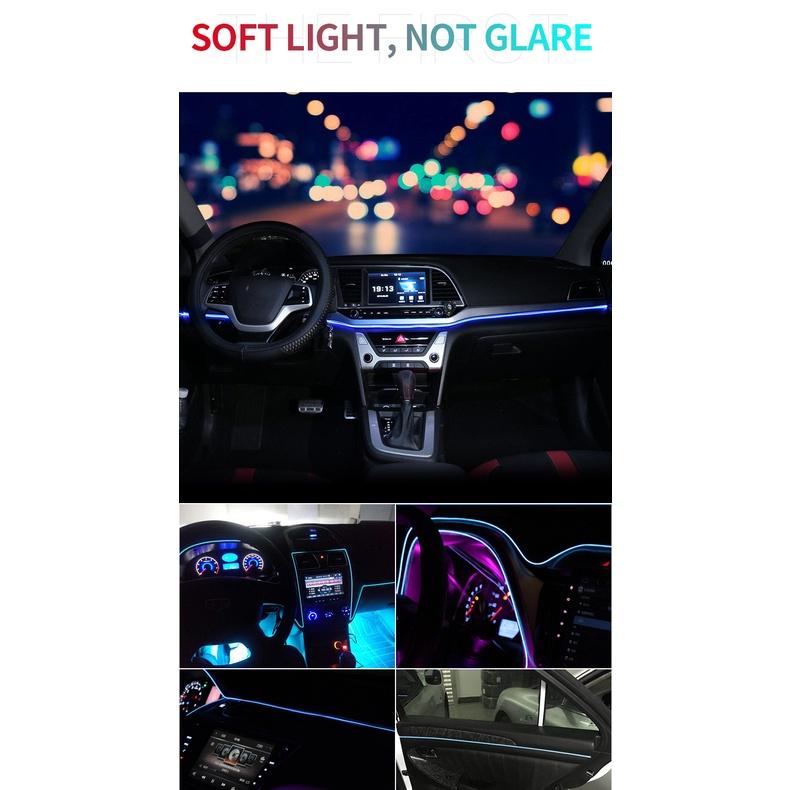 Dây đèn led đơn sắc ánh sáng lạnh trang trí viền nội thất ô tô, xe hơi tiện dụng