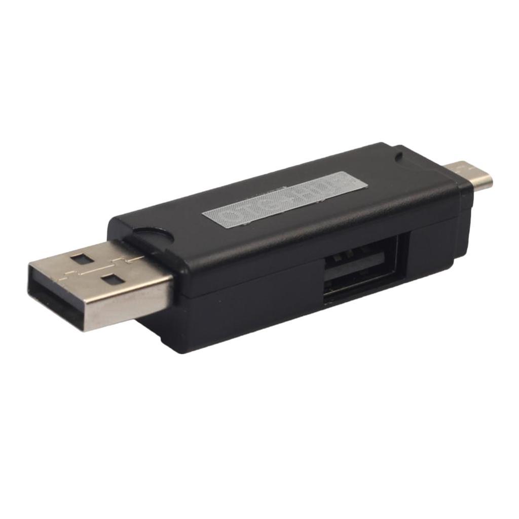 Micro USB OTG HUB Adapter TF Card Reader for Smartphone and Tablet black