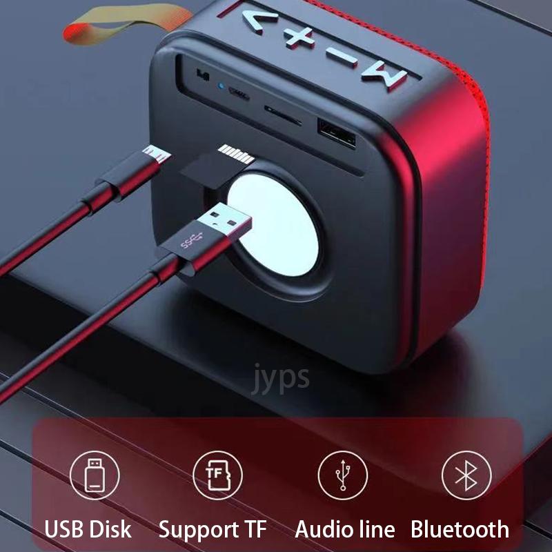 Loa Bluetooth Âm Thanh Lớn Âm Thanh Hộp Loa Mini Không Dây, Hỗ Trợ Thẻ TF Đài FM Đĩa Nhớ USB Flash Cho Máy Nghe Nhạc MP3 Color: Red