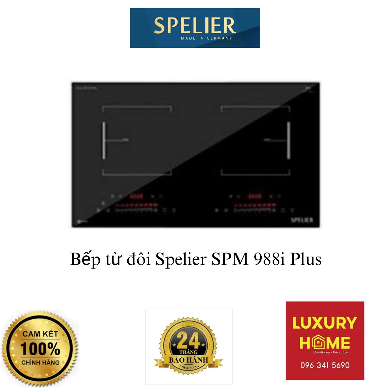 Bếp từ đôi Spelier SPM 988i Plus - Hàng Chính Hãng