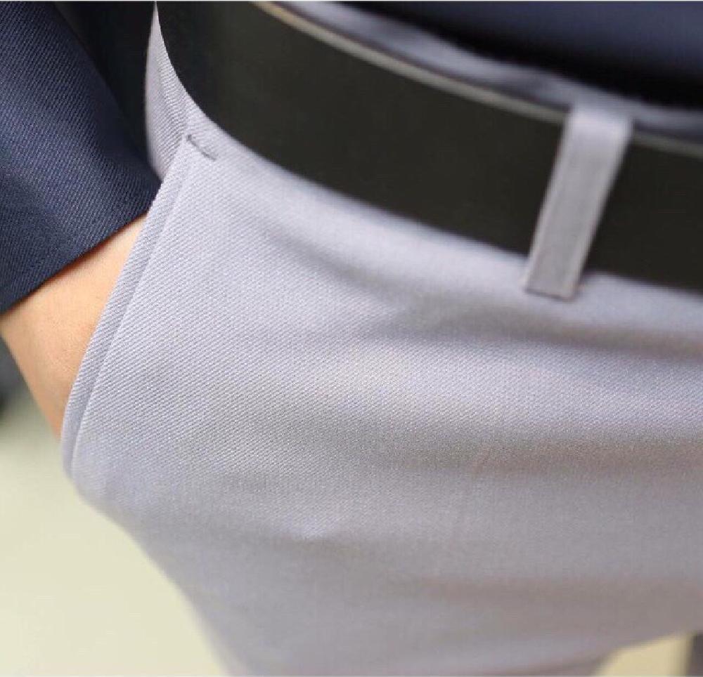 Quần âu nam dáng ôm co giãn nhẹ quần tây nam dáng ôm cao cấp - Xanh than - Size 34