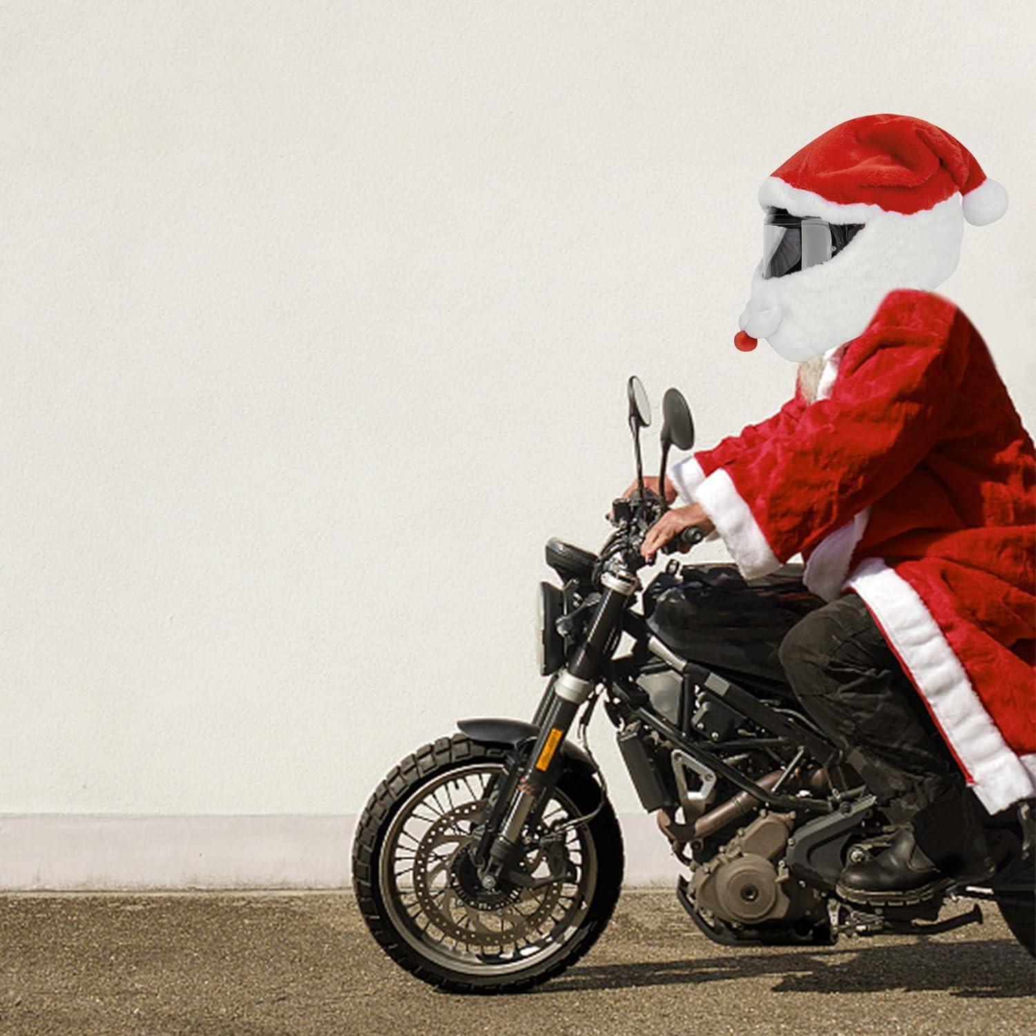 Bìa mũ bảo hiểm xe máy Santa Claus, Phụ kiện trang trí mũ Giáng sinh của ông già Noel