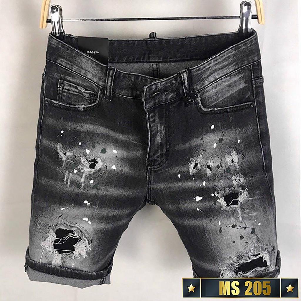 Quần short jean chất bò co giãn- quần lửng nam nhiều mẫu thời trang TINA ms206