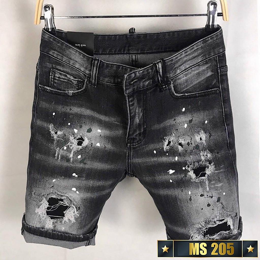 Quần short jean chất bò co giãn- quần lửng nam nhiều mẫu thời trang TINA ms203