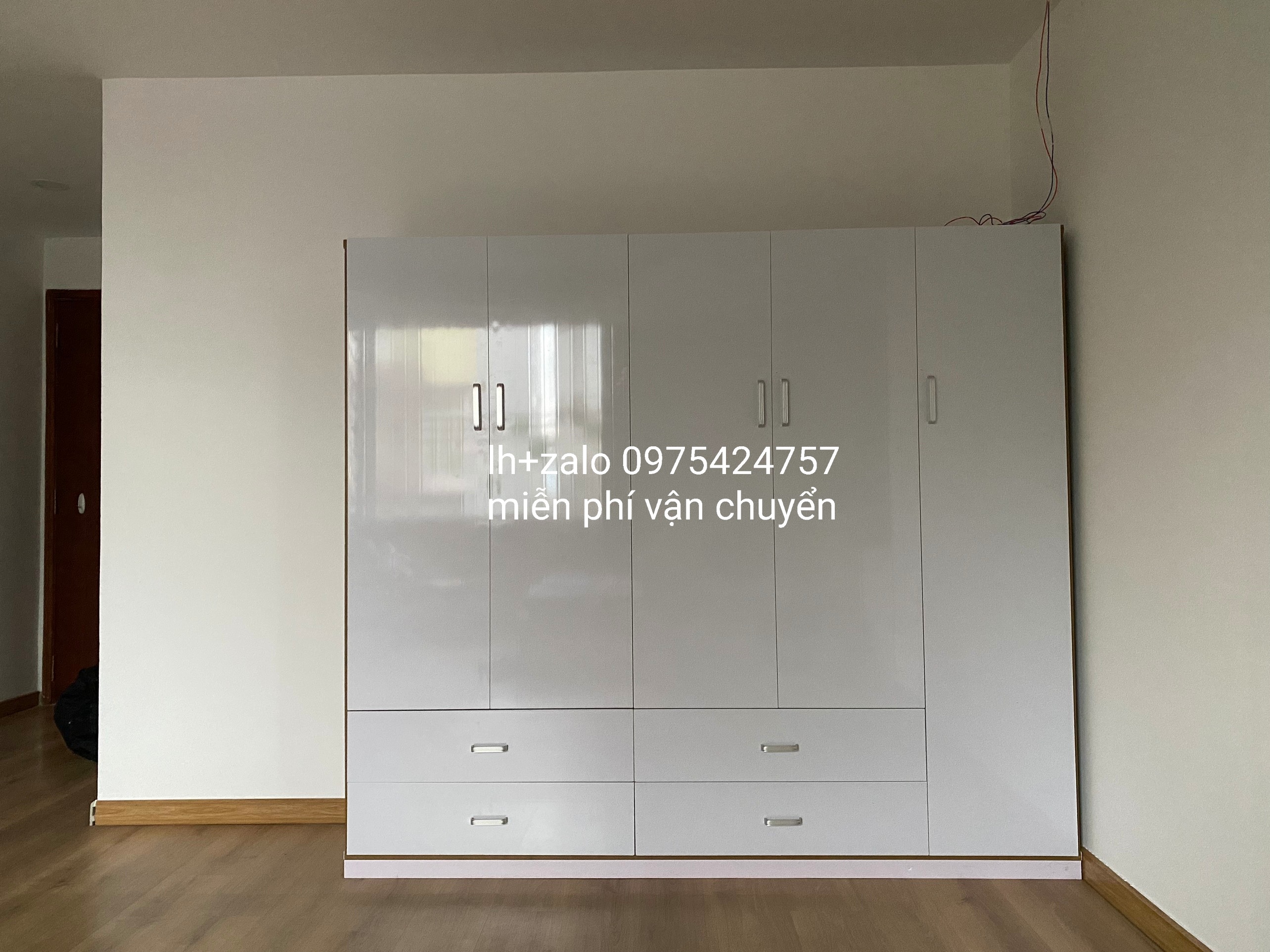 Tủ nhựa đài loan 5 cánh kèm gương