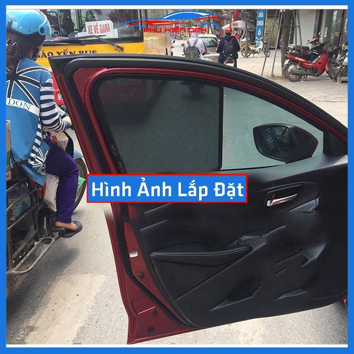 Bộ 4 rèm chắn nắng nam châm Mazda 2 2020 Sport khung cố định chống tia UV
