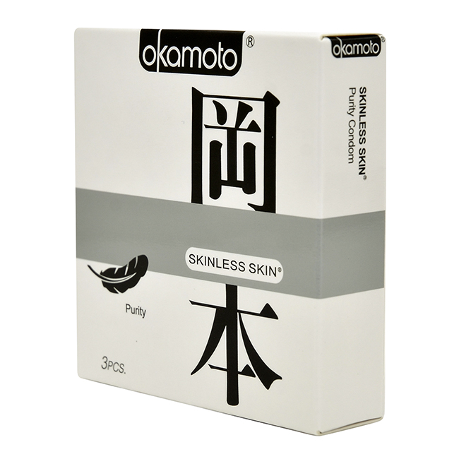 Bao Cao Su Okamoto Skinless Skin Purity Tinh Khiết Hộp 3 Cái