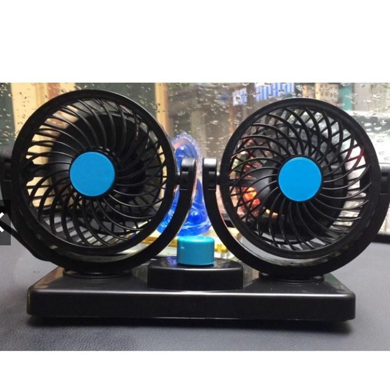 Quạt mini 12v dùng cho xe ô tô, xe hơi có thể xoay 360