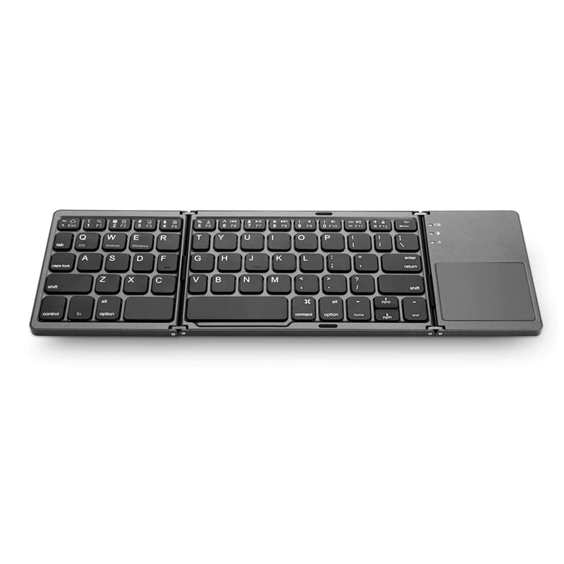 Bàn phím không dây Bluetooth A18 có trackpad gấp gọn cho điện thoại, máy tính bảng, tvbox - Hàng chính hãng + Tặng kèm hộp đựng tai nghe Carbon thuận tiện