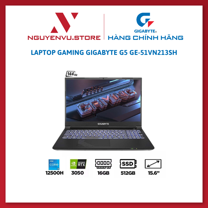 Laptop Gaming Gigabyte G5 GE-51VN213SH - Hàng chính hãng