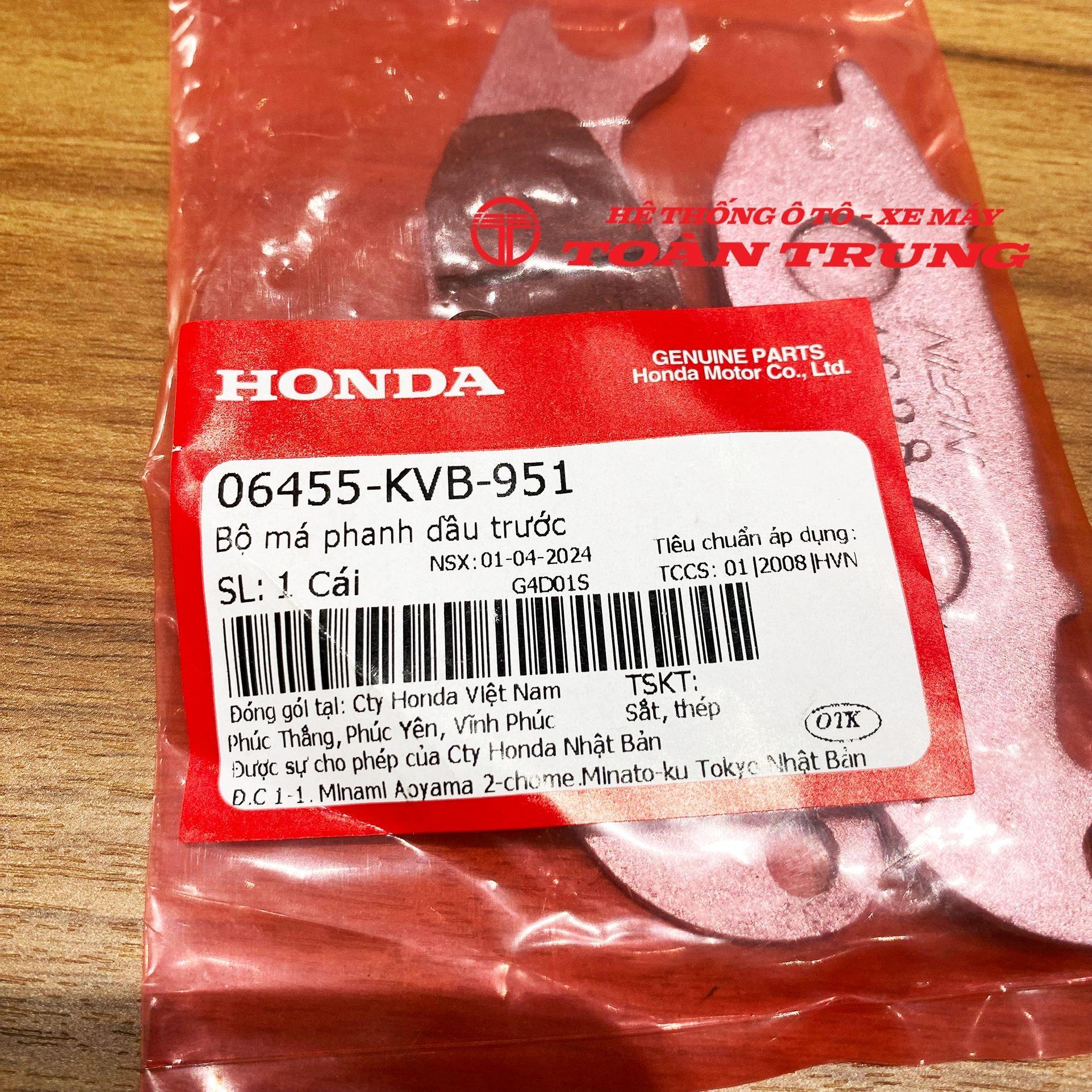 Má phanh dầu trước Air Blade (2010-2020), Click 110 chính hãƞg Honda &quot;06455KVB951&quot;