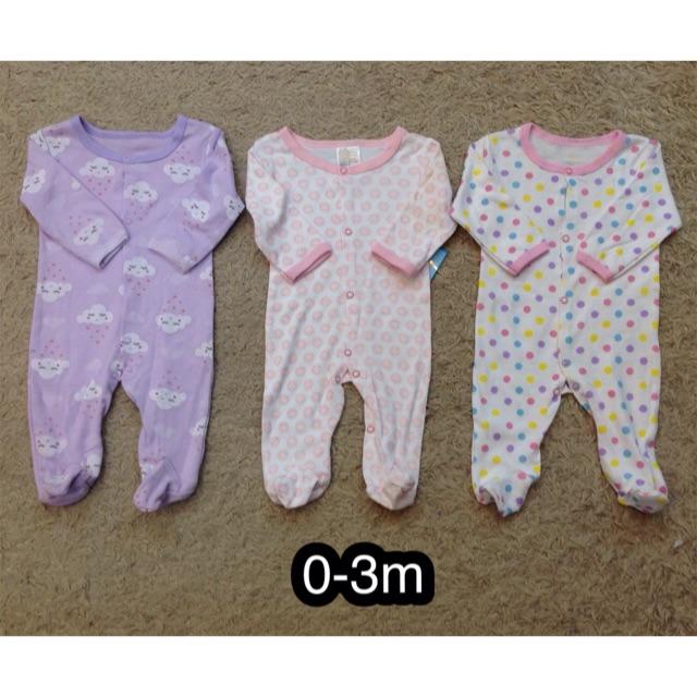 Set 3 body cotton bé gái hàng xuất