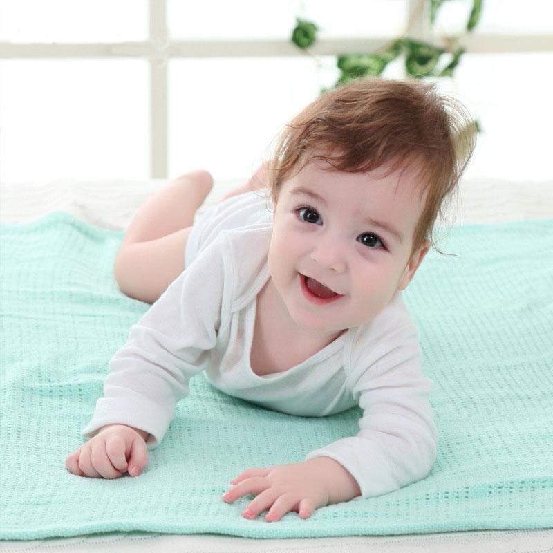 Chăn Bộ bé Cotton Đan Siêu Mềm Trẻ Em Tháng Chăn Sơ Sinh Đầm Trẻ Sơ Sinh Quấn Tắm Bé Gái Bé Trai Xe Đẩy Bao Inbakeren