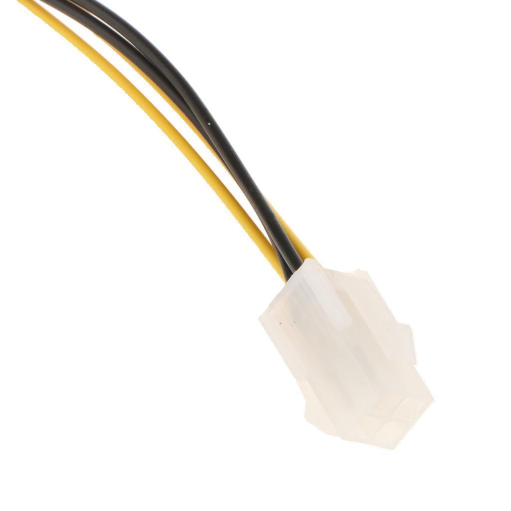 2Pcs 4 Pin Extension Cable Power Supply Motherboard Adapter Extension Cable
