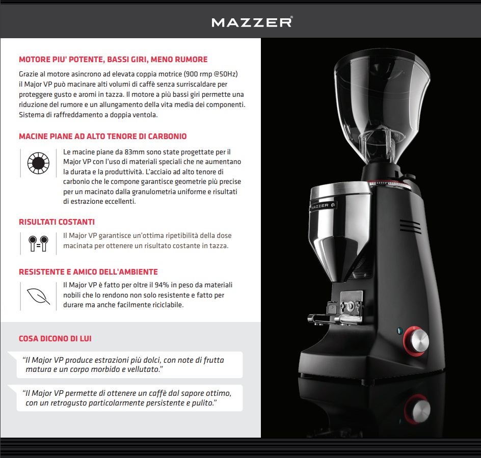 Máy Xay Cà Phê Cho Quán Lớn Mazzer Major VP - Hàng chính hãng